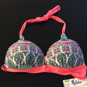 Paisley patterned bikini top